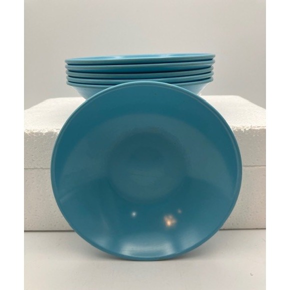 Stetson Other - Stetson Melamine Lincoln Illinois Blue Small Bowls Set of 6 4.75" Diameter